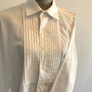 YvesSaintLaurent White Tuxedo Shirt Size 16  34-35 Large Men's